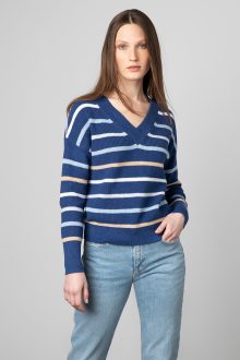 Easy Stripe Vee - Kinross Cashmere