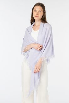 Triangle Fringe Wrap - Kinross Cashmere