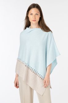 Twist Stitch Poncho - Kinross Cashmere