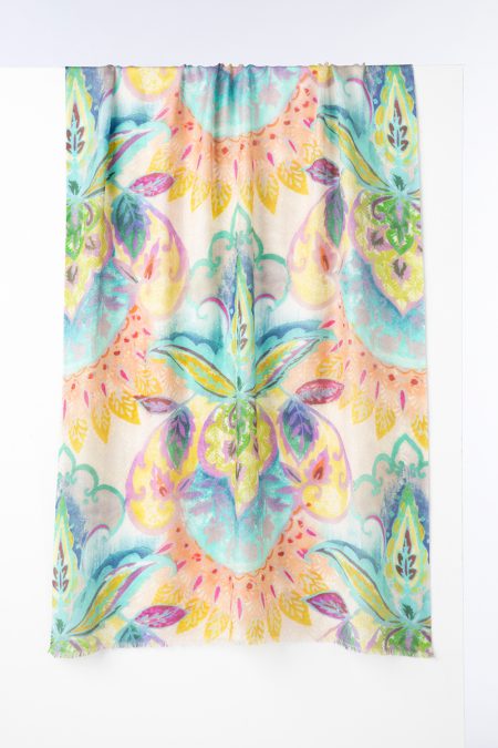 Tranquility Tapestry Print Scarf - Kinross Cashmere