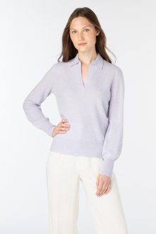 Split Neck Polo - Kinross Cashmere