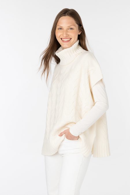 Luxe Cable Cowl Popover - Kinross Cashmere