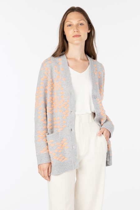 Loop Stitch Cardigan - Kinross Cashmere