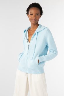 Garter Zip Hoodie - Kinross Cashmere