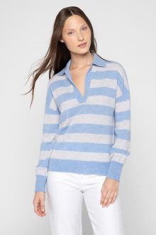 Easy Stripe Polo - Kinross Cashmere