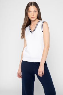 Tipped Vest - Kinross Cashmere