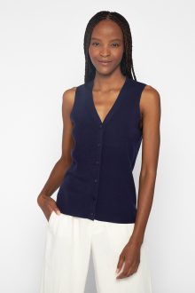 Button Vest - Kinross Cashmere