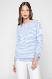 Textured Fringe Pullover - Kinross Cashmere