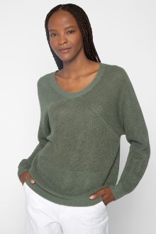 Fashioned Rib Vee - Kinross Cashmere