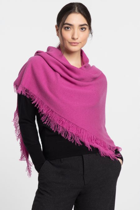 Fringe Triangle Wrap - Kinross Cashmere