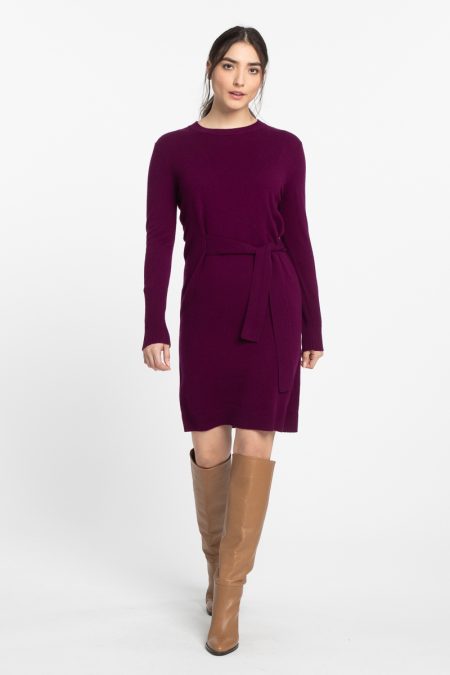 Waist Tie Dress - Kinross Cashmere