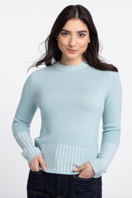 Plaited High Rib Crew - Kinross Cashmere