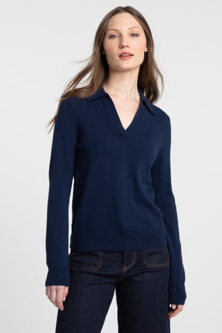 Splitneck Polo- Kinross Cashmere