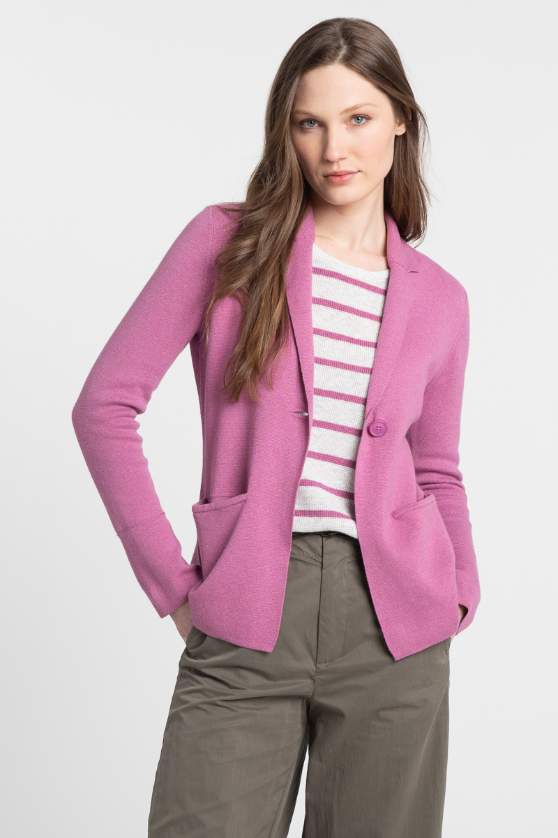 Notch Collar Cardigan - Kinross Cashmere