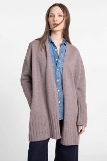 Easy High Rib Cardigan - Kinross Cashmere