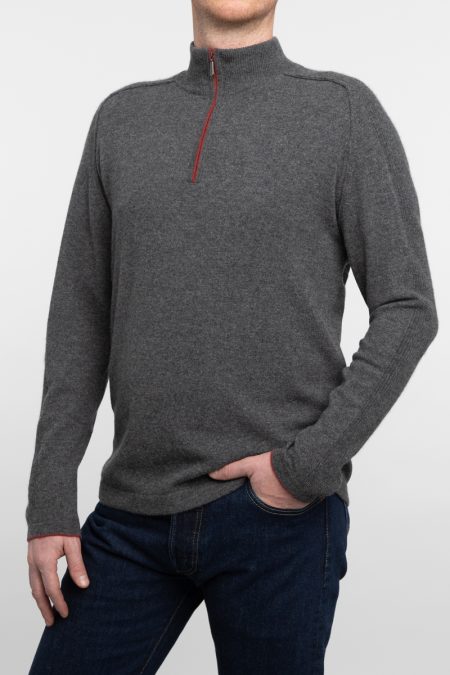 Sport Qtr Zip Mock - Kinross Cashmere