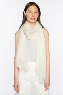 Sequin Shawl - Ivory - Kinross Cashmere