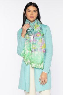 Botanical Blooms Print Scarf - Kinross Cashmere
