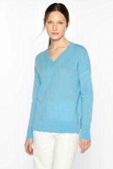 Piped Easy Vee - Kinross Cashmere