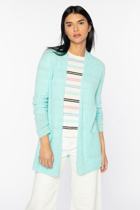 Easy Rib Cardigan - Kinross Cashmere