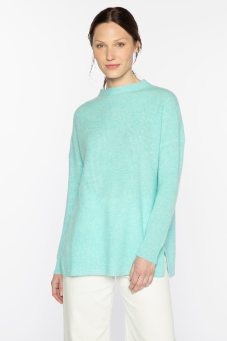 Rib Funnel Tunic - Kinross Cashmere