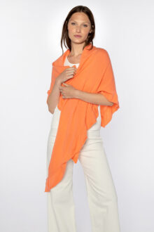 Ruffle Trim Triangle Wrap - Kinross Cashmere