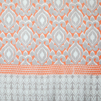 Algarve Ikat Print - Mango - Kinross Cashmere