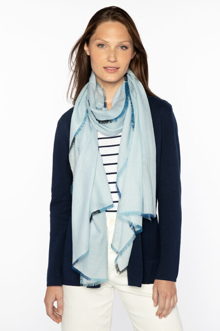 Festival Fringe Scarf - Azul - Kinross Cashmere