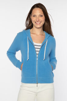 Rib Zip Hoodie - Kinross Cashmere