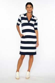 Splitneck Polo Dress - Kinross Cashmere