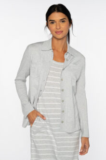 Easy Shirt Cardigan - Kinross Cashmere