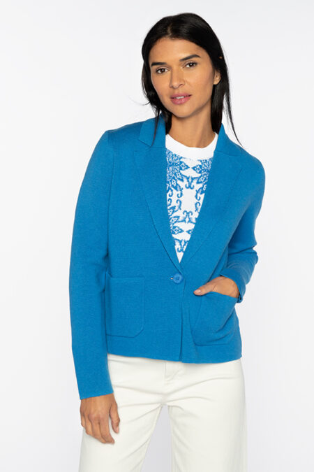 Fitted Notch Collar Cardigan - Kinross Cashmere