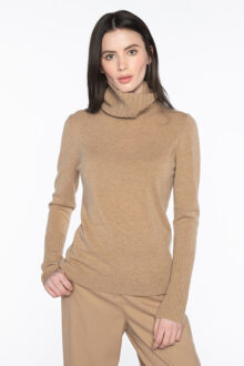 Chunky Trim T-Neck - Kinross Cashmere