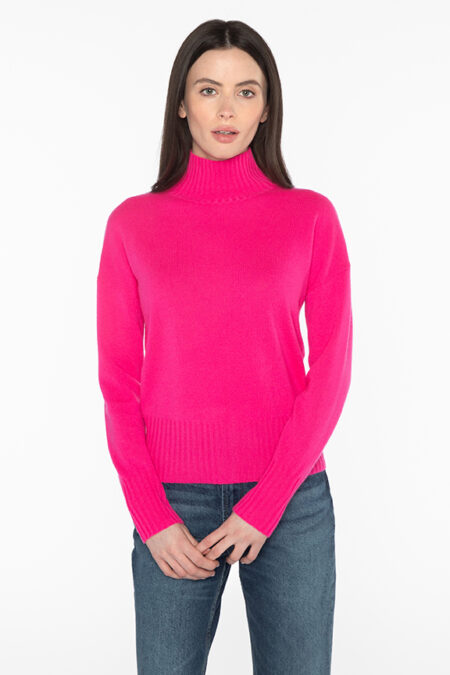 Rib Funnel Pullover - Kinross Cashmere