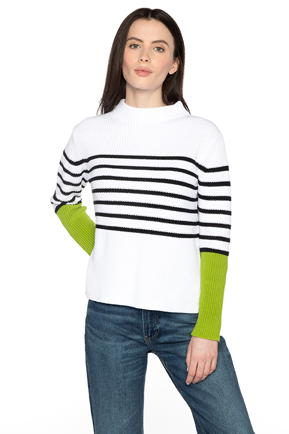 Stripe Rib Funnel - Kinross Cashmere