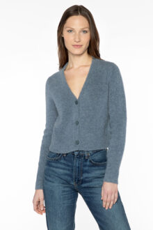 Crop Cardigan - Kinross Cashmere