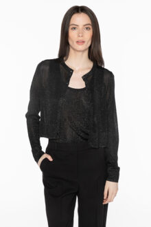 Shimmer Crop Cardigan - Kinross Cashmere