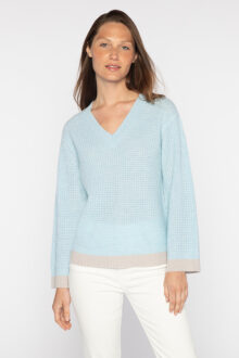 Thermal Pop Trim Vee - Kinross Cashmere