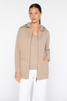 Doubleknit & Rib Zip Hoodie - Kinross Cashmere