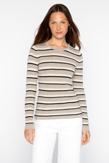 Thermal Stripe Crew - Kinross Cashmere