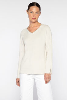 Lurex Tipped Vee - Kinross Cashmere