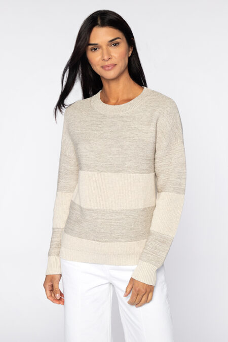 Lurex Stripe Crew - Kinross Cashmere