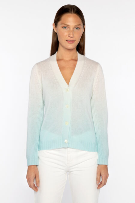 Ombre Vee Cardigan - Kinross Cashmere