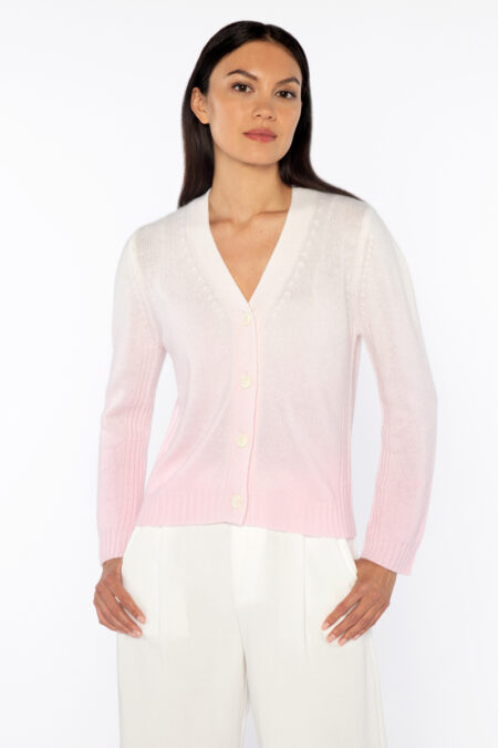 Ombre Vee Cardigan - Kinross Cashmere