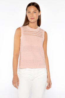 Stonewash Textured Tank- Kinross Cashmere