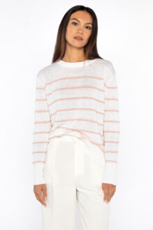 Crop Stripe Crew - Kinross Cashmere