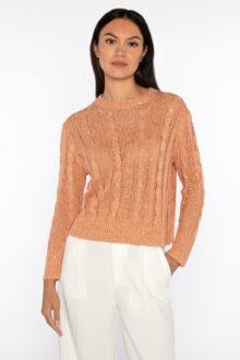 Sequin Cable Crew - Kinross Cashmere