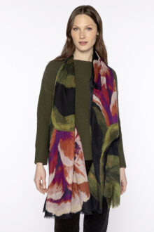 Fall Floral Print Scarf - Kinross Cashmere