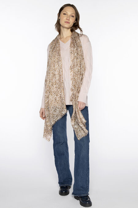 Pebble Print Scarf - Kinross Cashmere