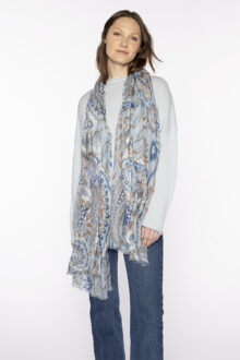 Painted Paisley Print Scarf - Kinross Cashmere